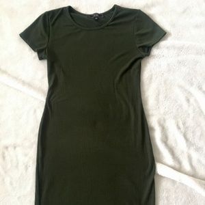 Never been worn olive green t-shirt dress